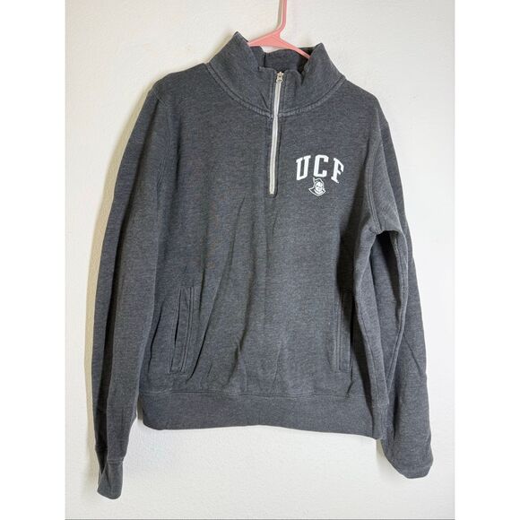 Vintage Redshirt University Of Cenral Florida 1/3Zip Cotton Blend Sweatshirt SzL - Picture 1 of 8
